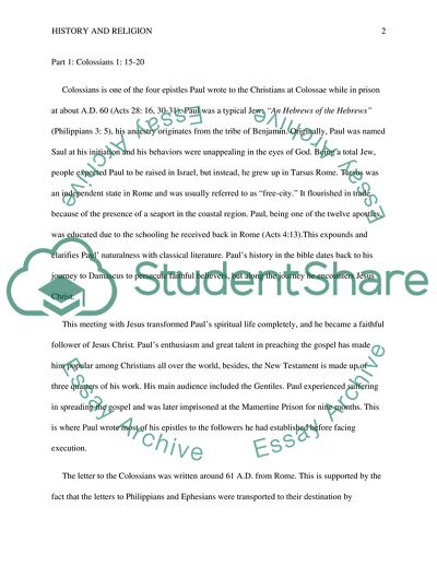 Analysis of Colossians 1:15-20
