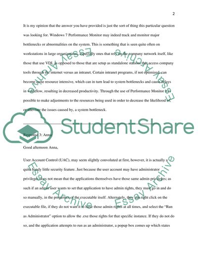 Student discussions week 7