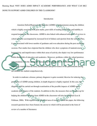 ADHD Impact on Academic Performance