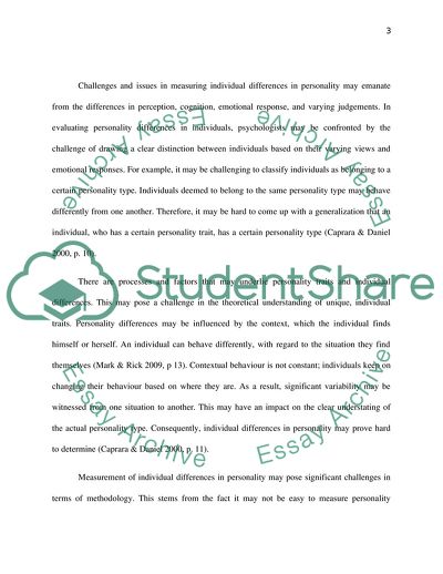 The Main Issues and Challenges Involved in Measuring Individual Differences in Personality