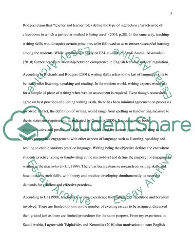Key Principles in Development of Writing Skills