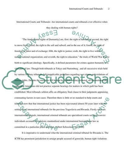 Effectiveness of International Courts and Tribunals