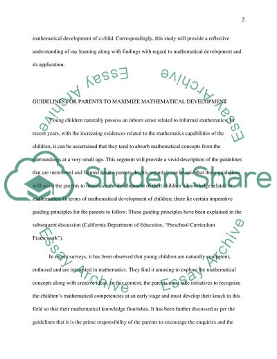 Mathematics for Early Childhood Education