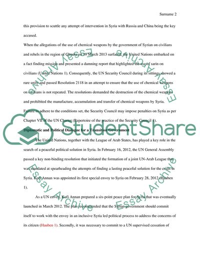 The U.N Humanitarian intervention in Syria PART 2