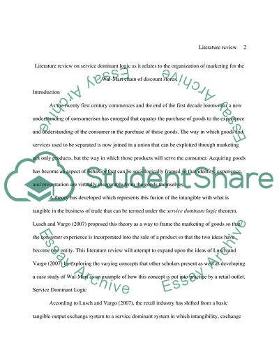 Organization of Marketing for the Wal Mart Chain