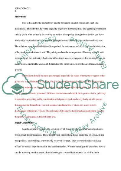 Democracy and the Federal Bureaucracy