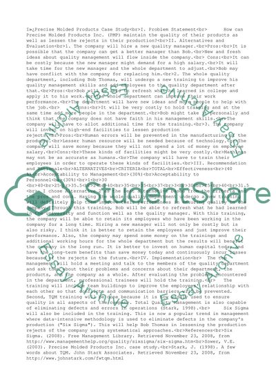 Precise Molded Products