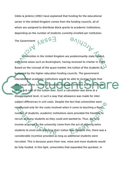 British Higher Education Funding