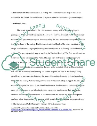 Anti-Cemitism in Nazi Cinema