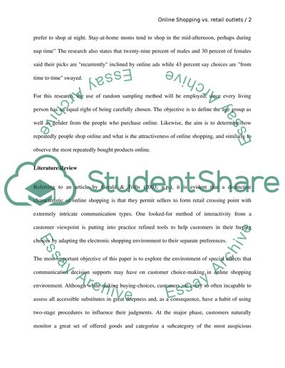 Online Shopping Popularity vs Retail Outlets