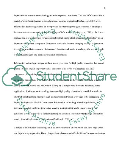 Learning Strategies and Information Technology