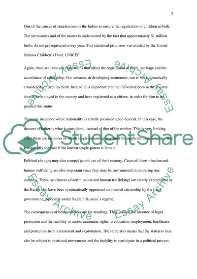 Managing stateless refugees