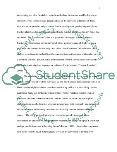 Archaeologically-Retrieved Human Skeletons