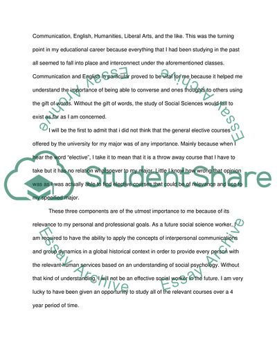 Reflective Evaluation of an Experience Completing a General Studies Degree