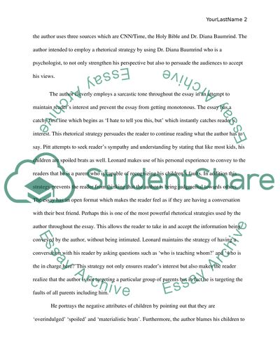 Spare the Rod, Spoil the Parenting by Leonard Pitts