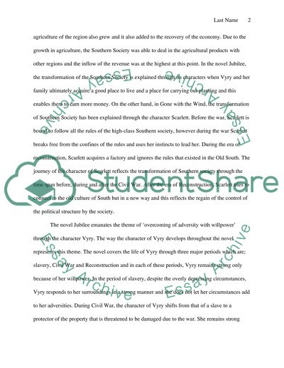 Political Science in Novels Jubilee by Margaret Walker and Gone With the Wind by Margaret Mitchell