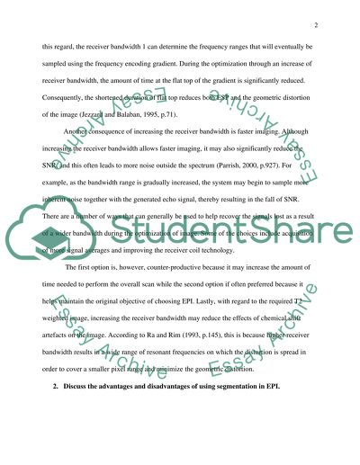Fast Imaging Techniques Issues