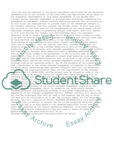 Online Customer Engagement