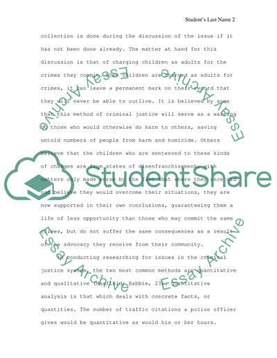 Charging Children as Adults