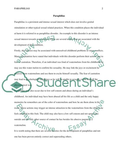 Major Issues of Paraphilias