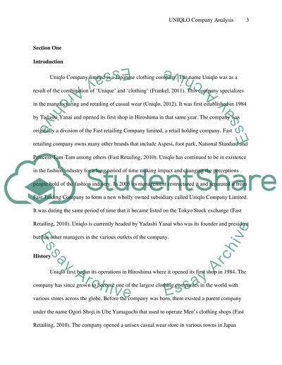 UNIQLO Company, Global Marketing Analysis