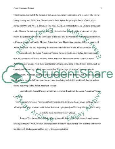 Diverse Theatre Movement - Asian-American Theatre