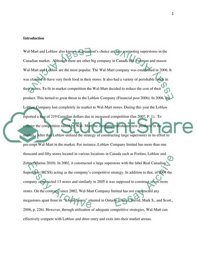 Discussion on Loblaw and Wal-Mart