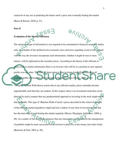 Forms of Market Efficiency