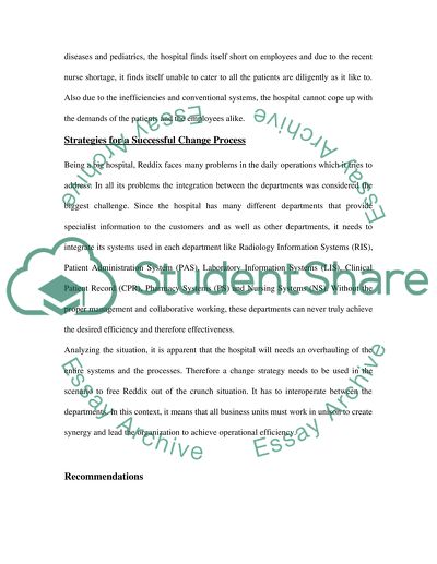 Managing Knowledge at an NHS Trust: Reddix Hospital