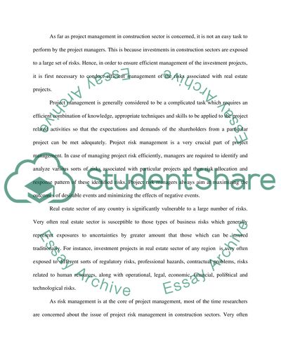 Ownership of Risks on GCC Construction Projects