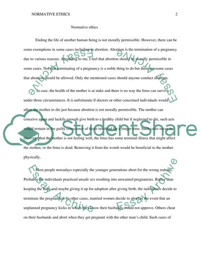 The Termination of a Pregnancy