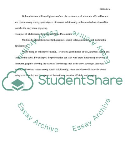 Multimedia Elements for Online Presentation