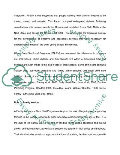 Role of Family Worker