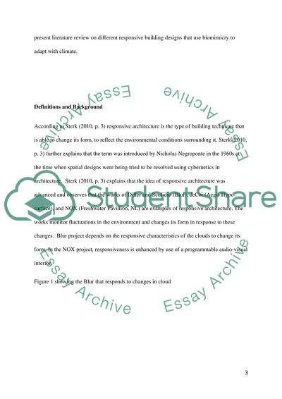 Responsive / Biomimetic designs for climate change adaptation and mitigation