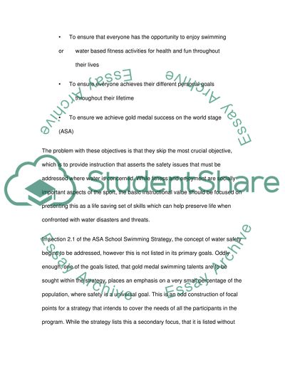 A critical investigation of the effects of using different learning styles in swimming in KS1