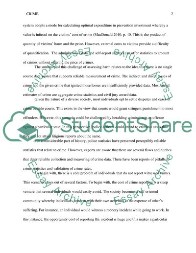 Measurability of crime