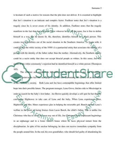 Racism in Light in August