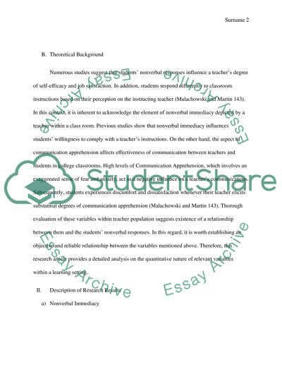 Nonverbal Communication Responsiveness