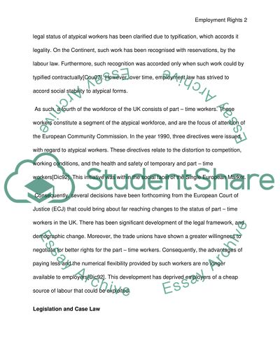 Atypical Workers and Employment Rights