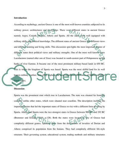 How Different Was Sparta From Other Greek States Essay How Different Was Sparta From Other Greek States
