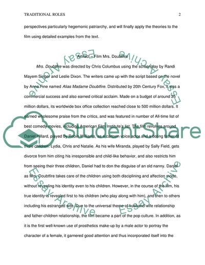 Feminist Perspectives in the Film Mrs Doubtfire