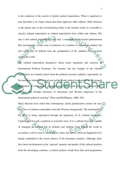 Cultural imperialism essay