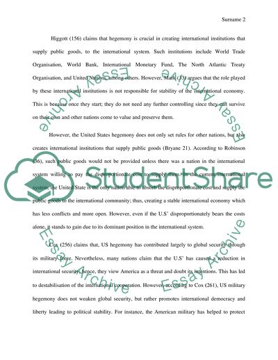 Politics of Globalisation in the US