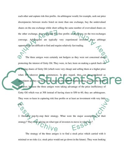 Hedgers, Speculators, and Arbitrageurs