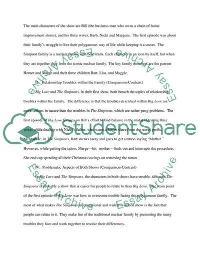 The Shows Big Love and The Simpsons