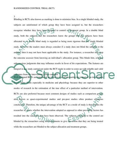 Features of Randomized Control Trials