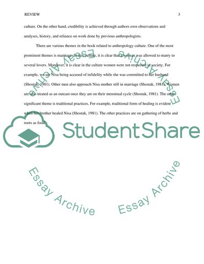 Nisa the Life and Words of a Kung Woman by M. Shostak