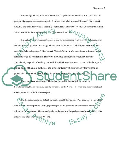 Commensal and Parasitic Barnacles