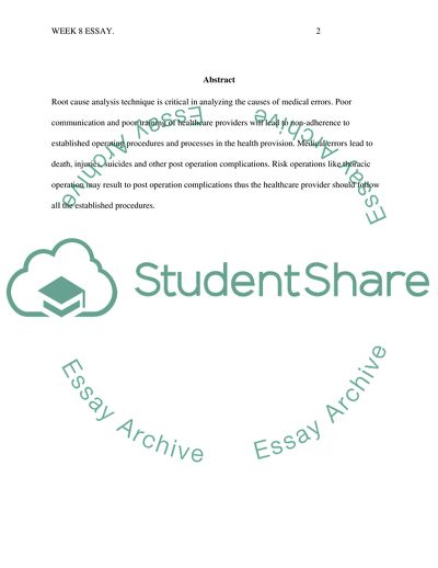 The Causes of Medical Errors