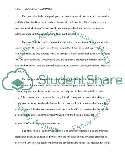 Developing a Health Advocacy Campaign